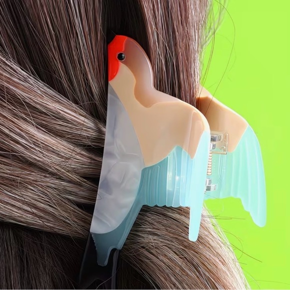 Bird Shaped Hair Claw Clip Acetate Women Accessories - Picture 3 of 9